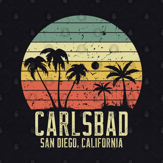 Carlsbad San Diego California Retro Vintage Sunset Aesthetic by Inspire Enclave